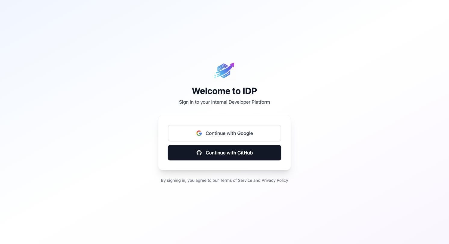 Login page